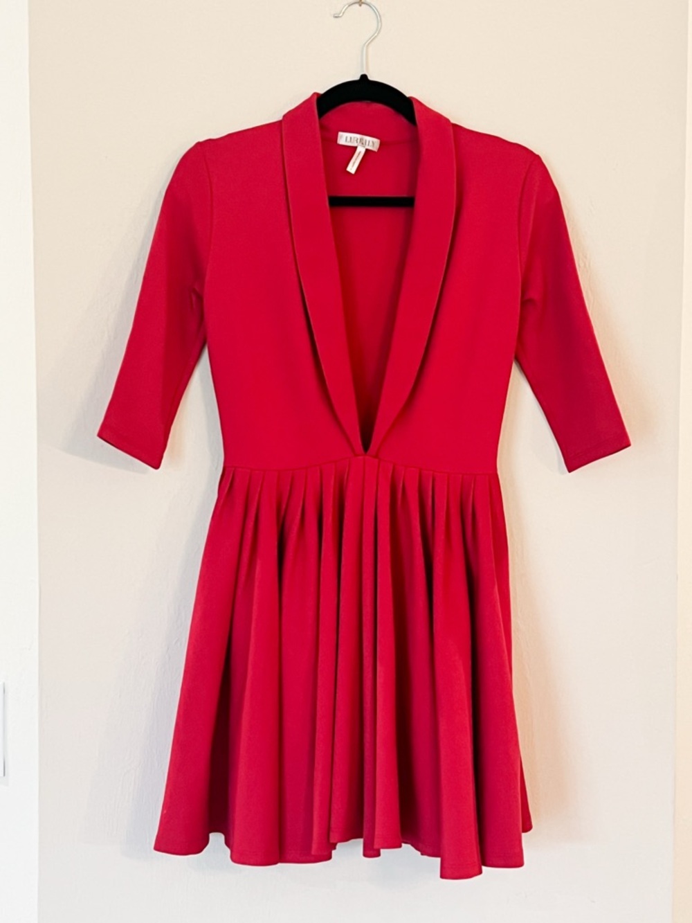 NEW LURELLY LOS ANGELES RED V-NECK BLAZER DRESS, SIZE 2